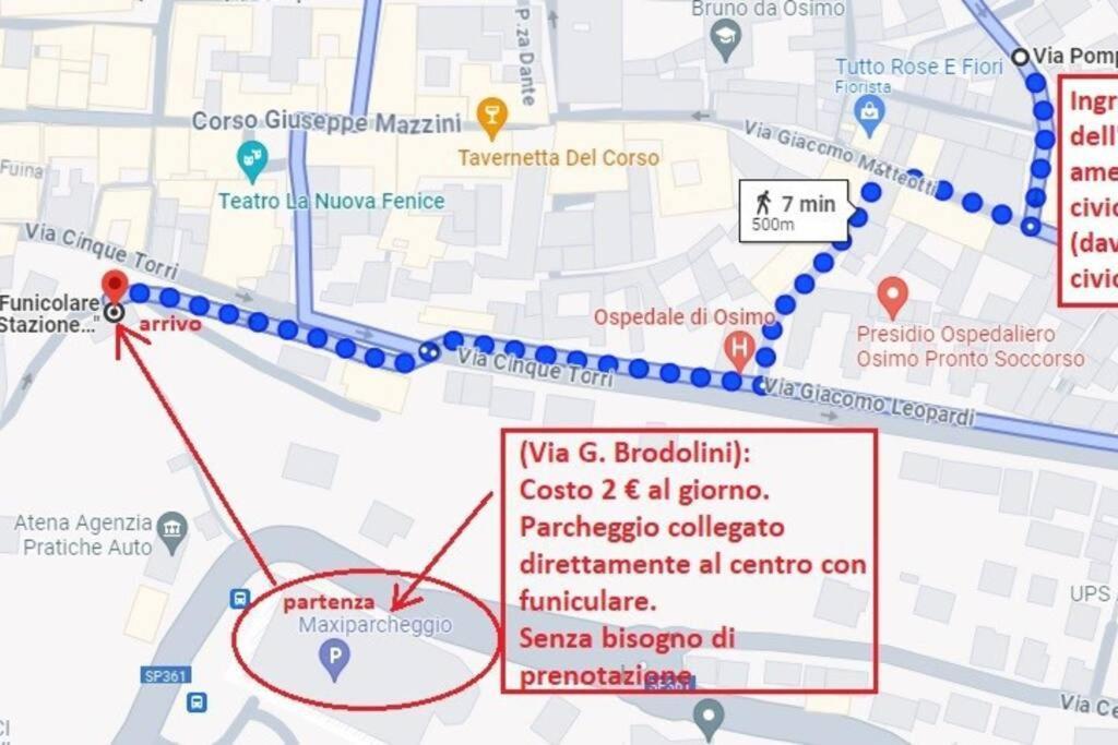 Apartamento Osimo Nel Cuore Del Centro, Free Wi-Fi E Netflix Exterior foto